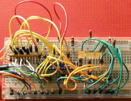 Prototyping a SpiffChorder on a solderless breadboard...